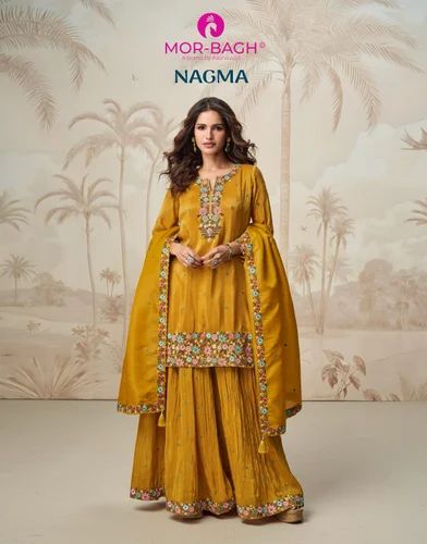 Silk Embroidered ASHIRWAD NAGMA PARTYWEAE SUIT WHOLESALE EXPORTER
