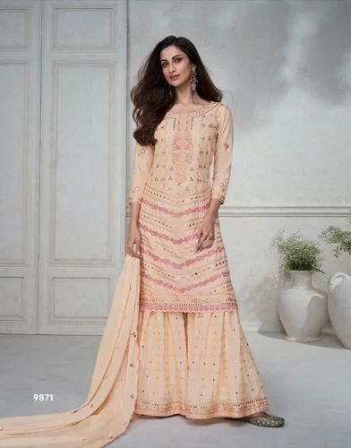 Embroidered Ladies Sharara Suits