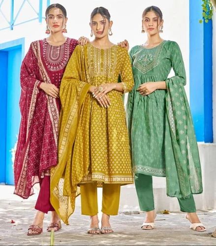 Embroidered Ladies Rayon Suit