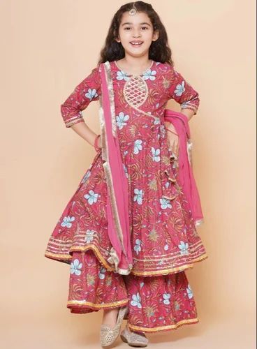 Cotton Girls Kurta Pant Set
