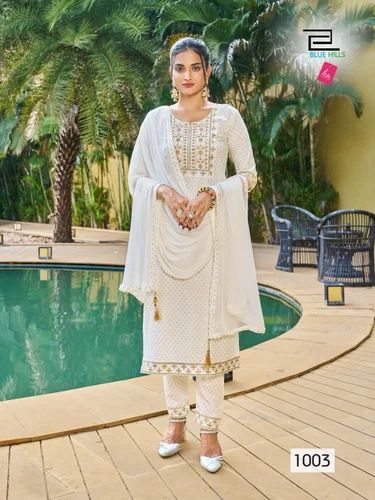 Straight New Stylish Designer Suit, Rayon