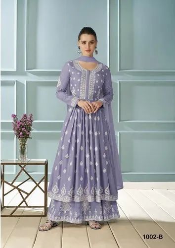 Pakistani Sharara Suits in Reyon with Chikankari Work