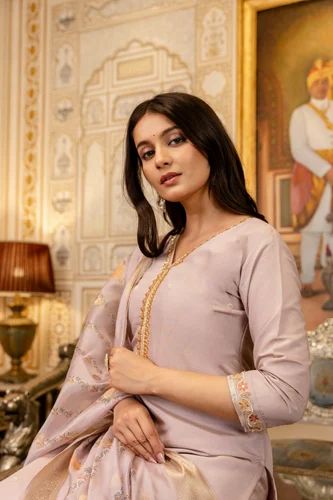 VISCOSE SIMER SILK WITH HEAVY BEATS EMBROIDERY WORK KURTI, simar