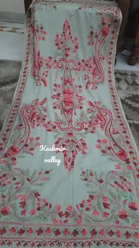 Wool Casual Wear Wollen aari work kashmir stole