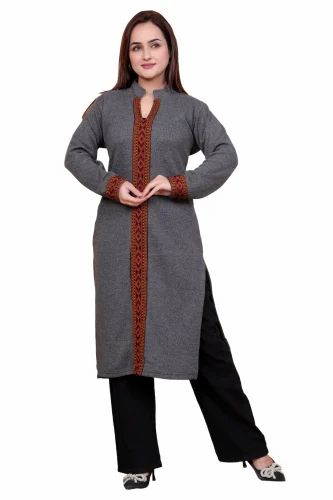 Casual Wear Traditional Kullu Woolen Kurti for Winter, Size: free size