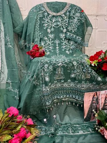 Unstitched Pakistani Lawn Suits, Pure Cotton, Work: Heavy Embroidery