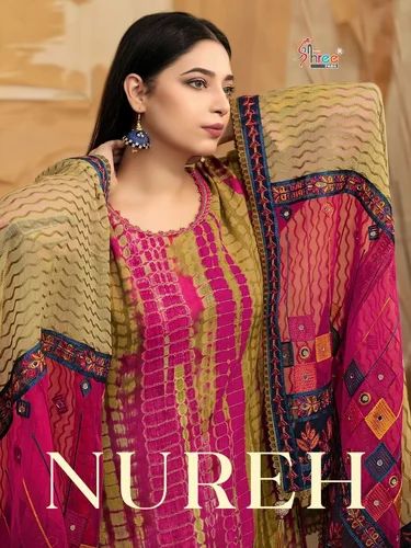 Cotton Unstitched Ladies Pakistani Lawn Suit