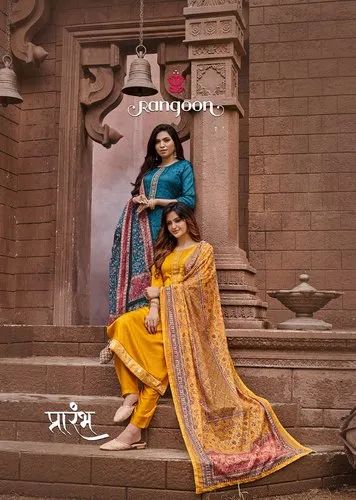 Rangoon Pure Viscose Opada Silk Ladies Readymade Suits