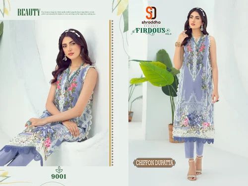 Embroidered Cotton Pakistani Lawn Suit