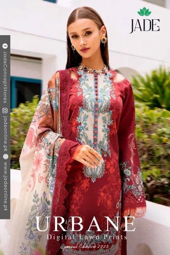 Unstitched Jade Concept Stores Salwar Kameez Wholesale, Lawn Cotton, Work: Embroidered