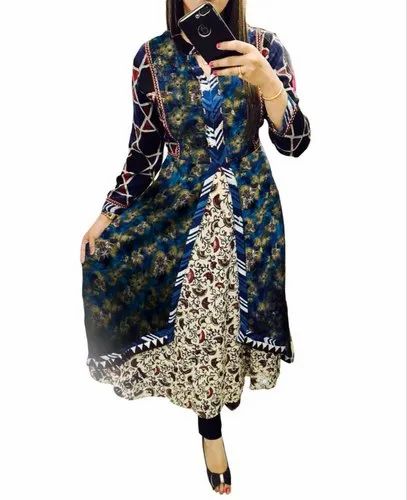Straight Half Sleeve Selfie Kurti, Wash Care: Machine Wash