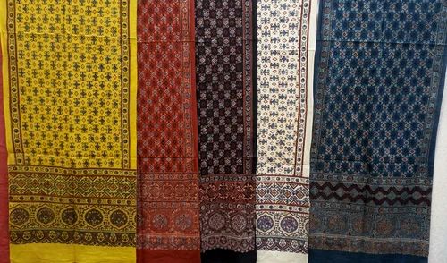 Cotton Ajarakh Hand Block Print Stole