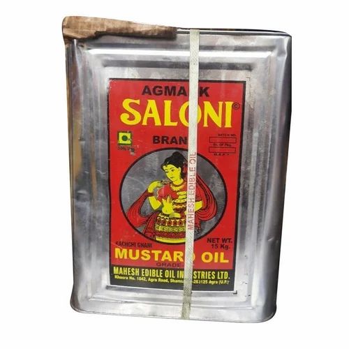 Saloni Kachchi Ghani Mustard Oil, Packaging Size: 15 Litre