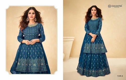 Georgette Embroidered Heavy Party Wear Suit