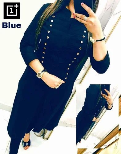 Designer Ladies Cotton Selfie Kurtis
