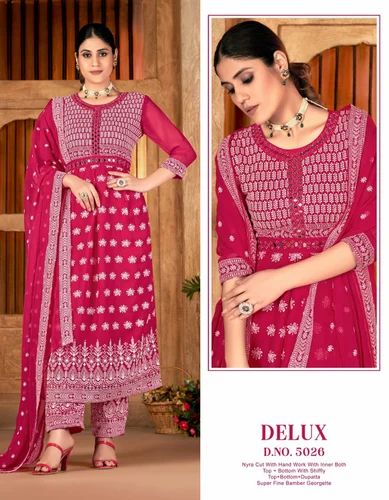 Georgette Ladies Kurti Dupatta Set