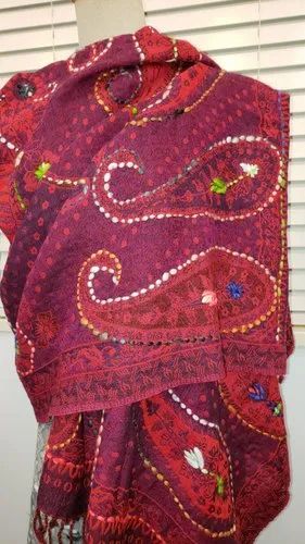Boil Wool Embroidery Stole
