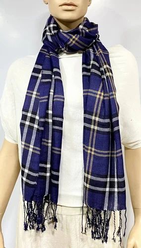 Linen Yarn Dyed Check Stoles