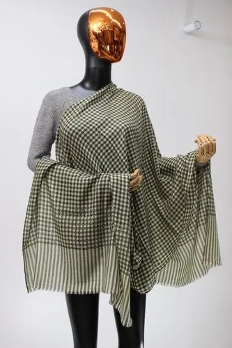 Cashmere Blended Wool Natural Stole