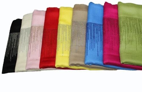Pashmina Wool Blended Cashmere Crystal Stole