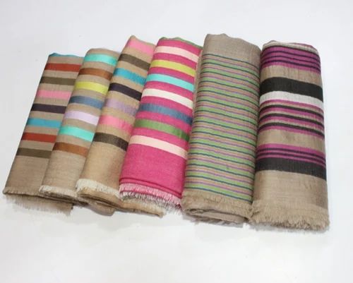 Cashmere Wool Strips Stole