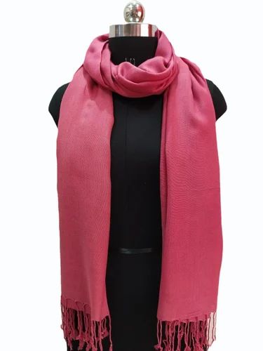Viscose Pink Ladies Plain Stoles