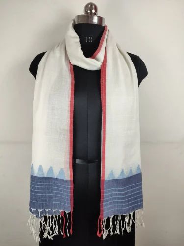 Hand weave Cotton Jamdani Handloom Stole