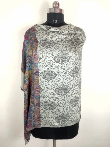 Jacquard Fine Wool Silk Stoles