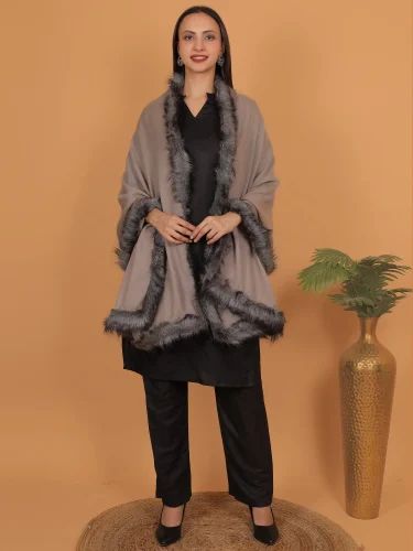 Wool Faux Fur Stole