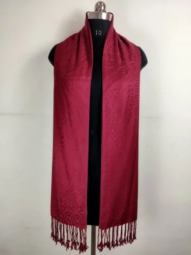 Viscose Red Ladies Satin Stole
