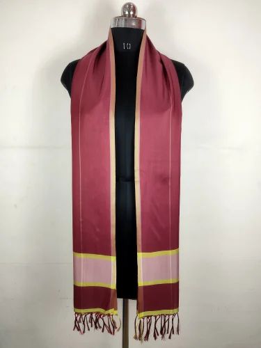Red Tussar Silk Stole