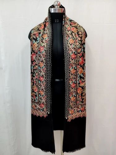 Black Kashmiri Embroidered Stoles