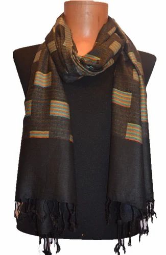 Royals Shawls Women Dobby Stripes Check Scarf