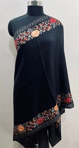 Luxury Pashmina Pure Manual Nalki Kashmiri Embroidery Border Stole