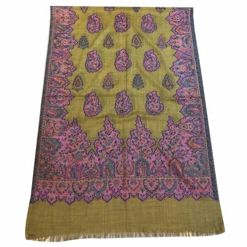 Kshitiz Textiles Embroidered Pashmina Kani Stole