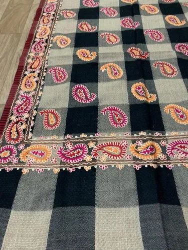 Kshitiz Textile Women Pashmina Handmade Kashmiri Embroidery Stole