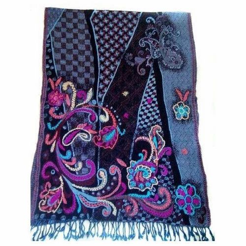 Girisha Casual Wear Woolen Embroidery Ladies Stole
