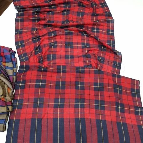 Red Woolen jacquard stole