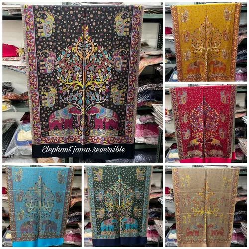 Multicolor Ladies Woolen Embroidered Stole
