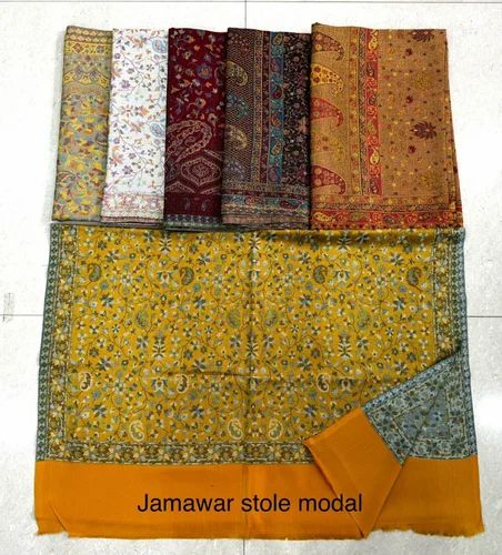 Multicolor Modal Jamawar Stole
