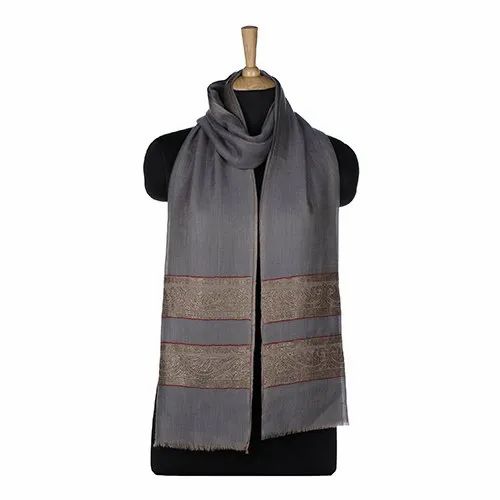 Saan Designs Party Wear Dark Grey Swarovski Design Stole