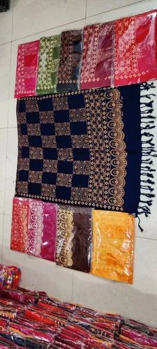 Printed Satin Fancy Discharge Havy Nag Stole