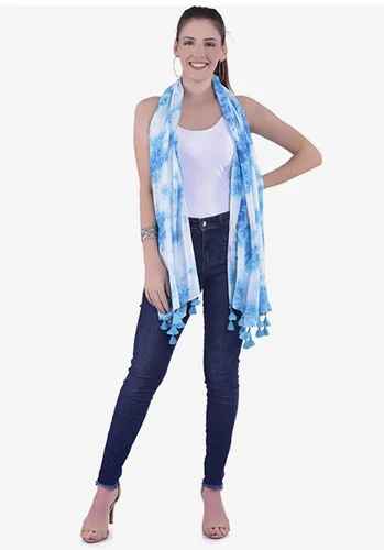Mix Satin Tie Dye Stole