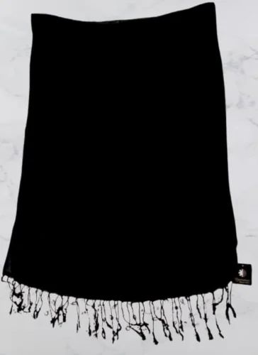 Black Rayon Plain Stole