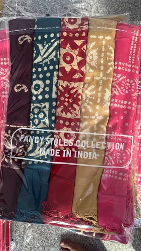 Printed Viscose Rayon Stoles Batik