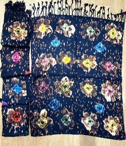 Ladies Satin Tie Dye Party Wear Stole