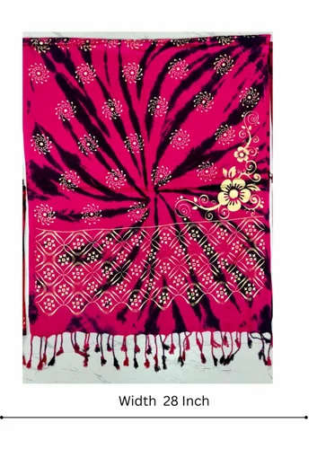 Pink Rayon Printed Ladies Stole