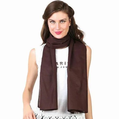 Brown Cotton Stole Womens Pareo Ladies Sarong