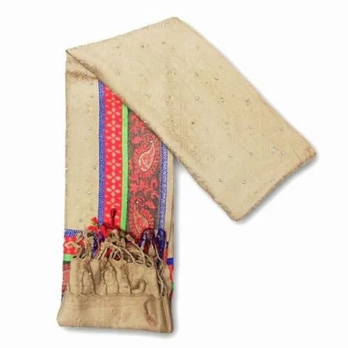 Beige Designer Viscose Stole