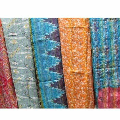 Multicolor Kantha Work Stoles